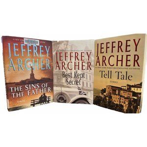 JEFFREY ARCHER Lot Of 3 Hardcover 1st Ed. Books (Sin Fath, Best Kept &Tell Tale)